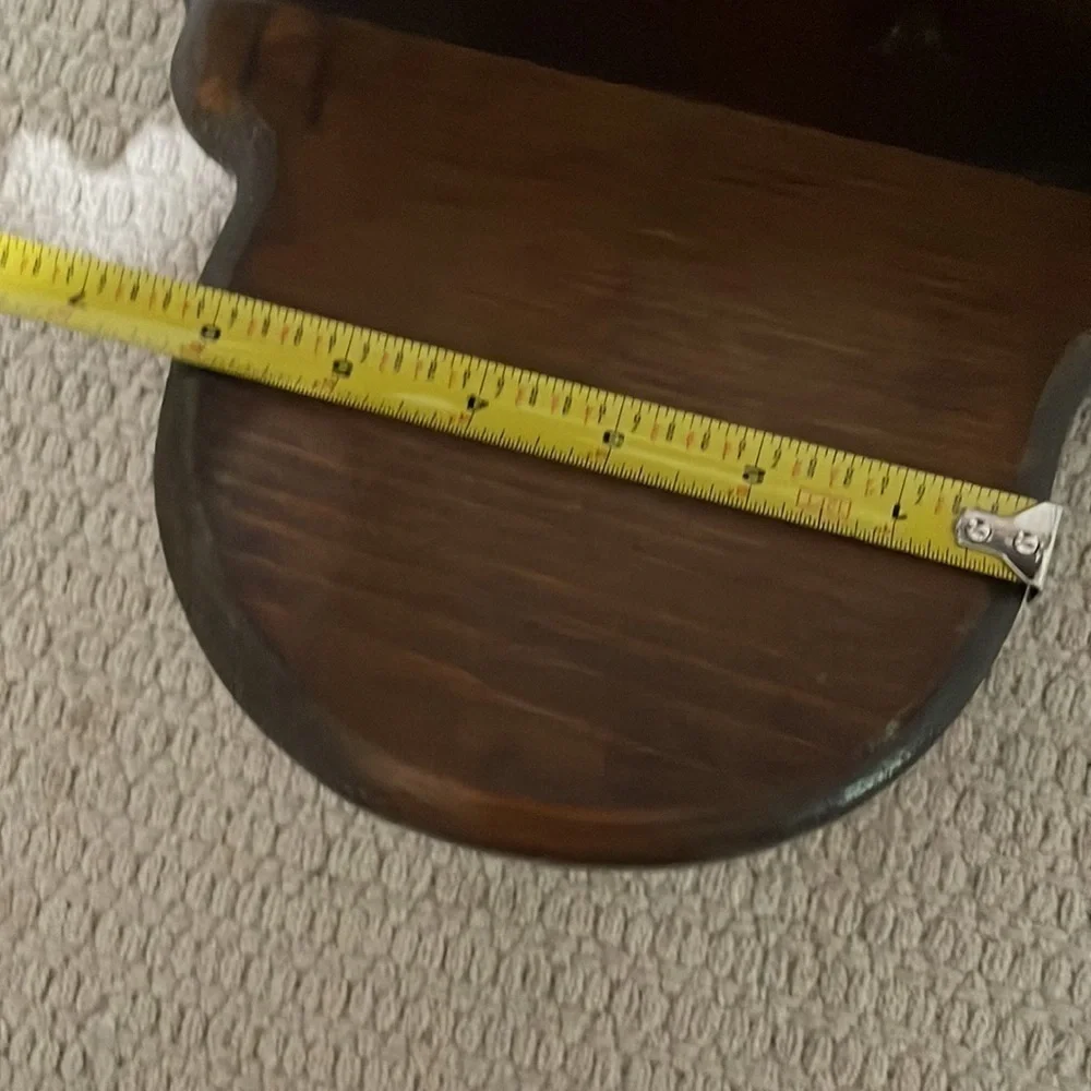 VINTAGE wood wall mirror plant stand‎ candle colder